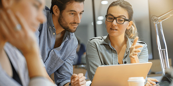 corporate team discussion