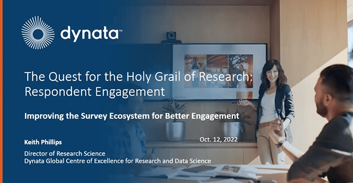 Insights Association Webinar:The Research & Marketing Quest for Survey Respondent Engagement