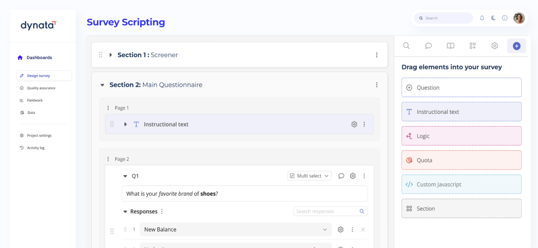 Flexible, powerful DIY survey <br>scripting platform