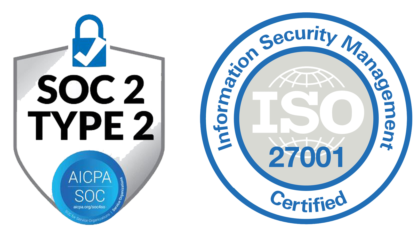 <br>SOC 2 Type II and ISO 27001 certification